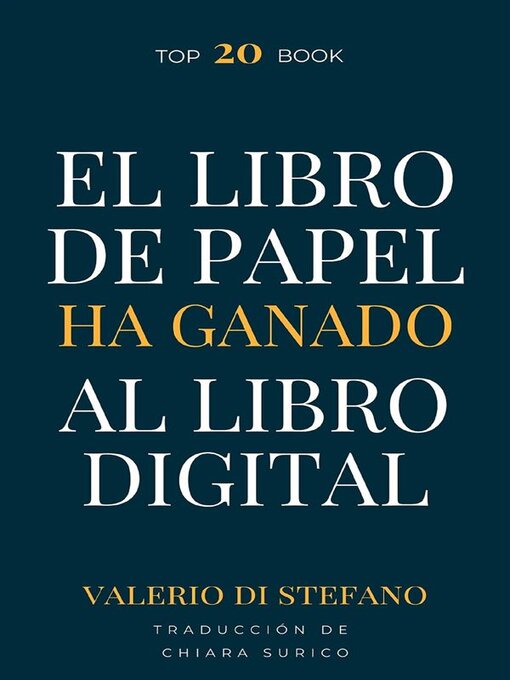 Title details for El libro de papel ha ganado al libro digital by Valerio Di Stefano - Available